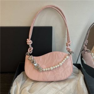 Korean Pearl Chain Mini Shoulder Bag