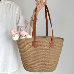 Summer Straw Tote Bag
